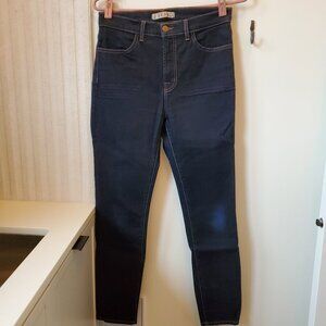 J Brand Dark Wash Starless Skinny Mid Rise Capri Denim, size 28